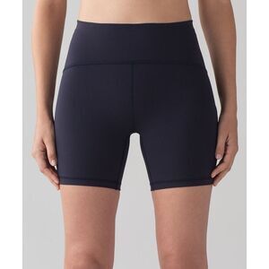 Lululemon Midnight Navy Train‎ Times Short 6" Full-On Luxtreme Biker Size 4